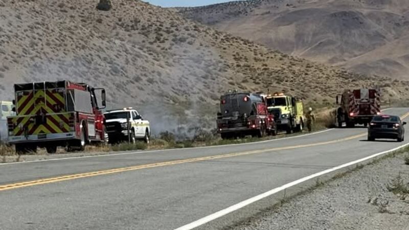 There was a small fire on Pyramid Highway on Saturday, Aug. 2.