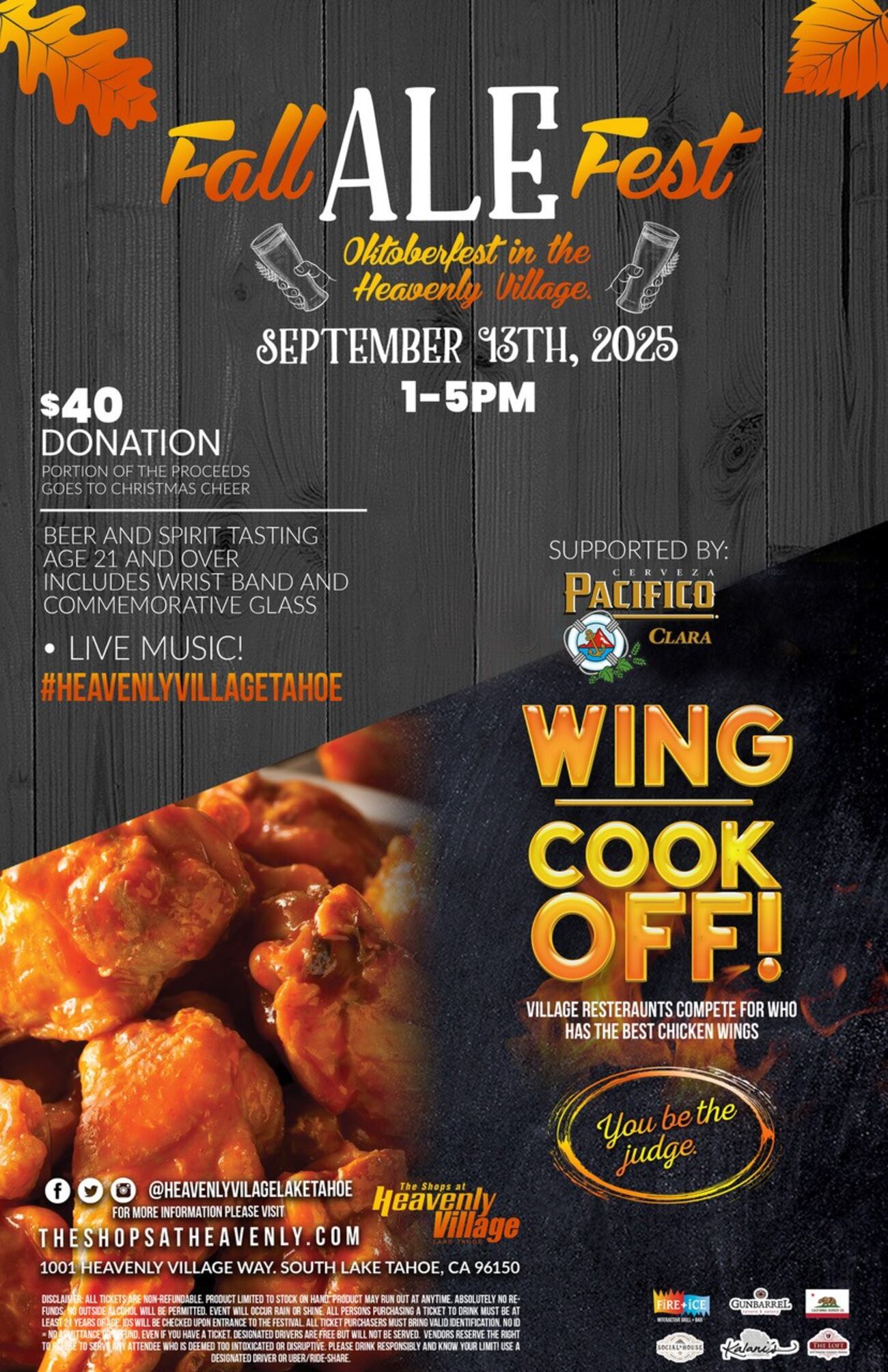 7th Annual Fall AleFest & chicken wing cook-off returns to Heavenly Village