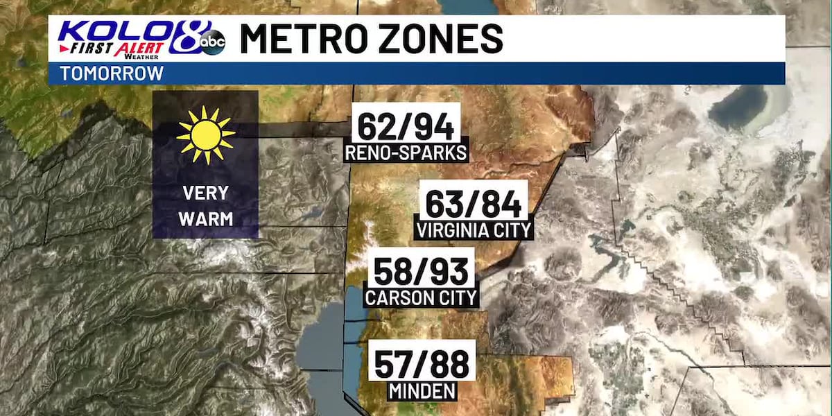 Moderate to Major Heatrisk with 100-degree temperatures in the Reno forecast