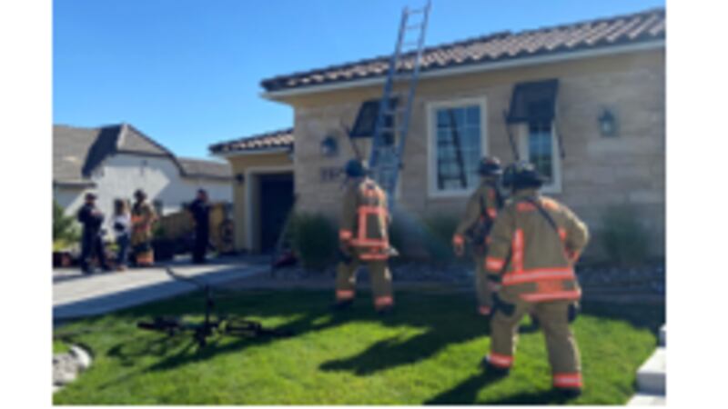 Crews investigate garage fire in Reno