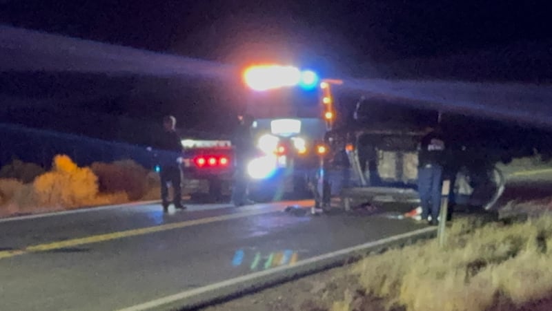 There was a single-vehicle rollover crash.