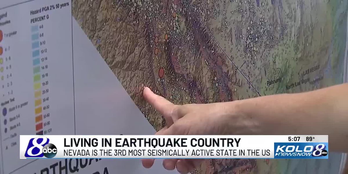 Living in earthquake country: Nevada ranks third in U.S. for earthquake activity