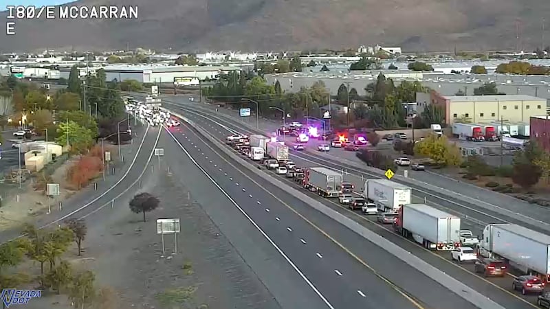 I80 closed near McCarran Blvd.