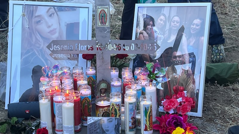 Candlelight vigil for Jesenia, one of the two killed in Monday's crash