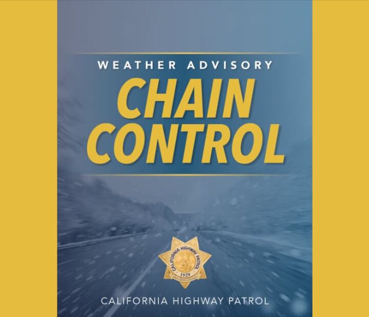 Chain Control Map Chain controls, road closures in effect