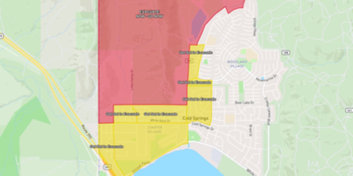Evacuation Orders in effect for areas north of Cold Springs, officials say