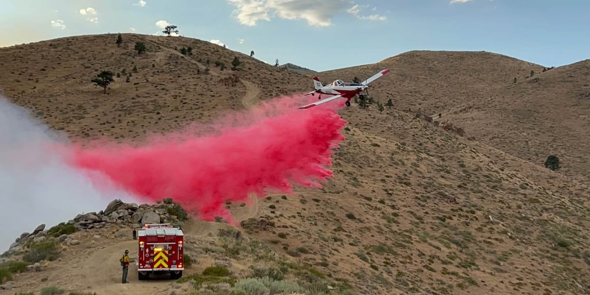 Firefighters are mapping the Moose Ridge Fire in northwest Reno