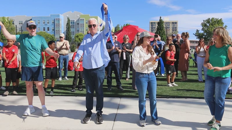 Jacobs Entertainment and Reno Apex Soccer Club celebrated the first downtown soccer tournament...