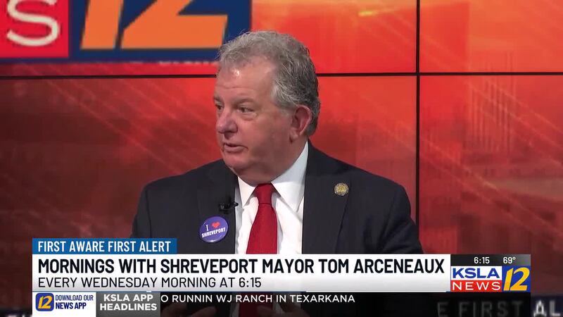 The mayor visited the KSLA studio on Wednesday, Oct. 1.